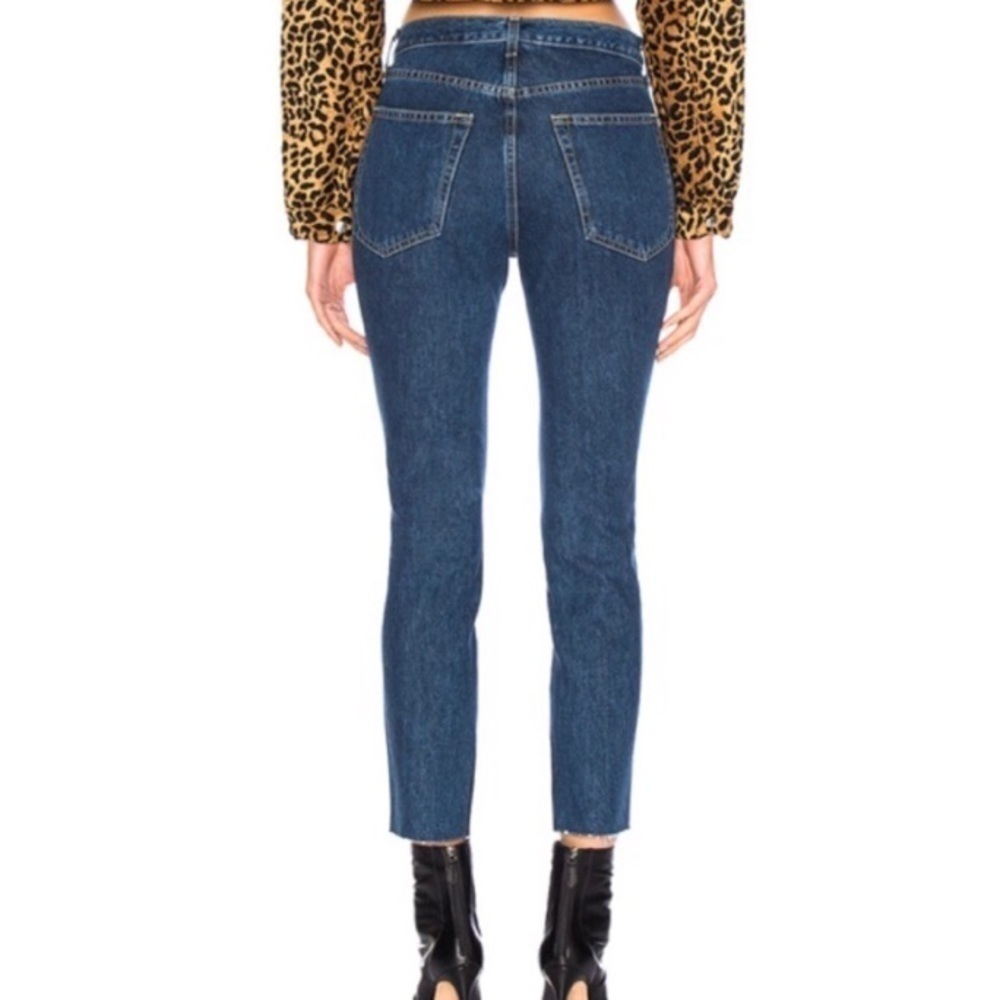Rag & Bone High Rise Raw Hem Ankle Skinny Jeans